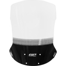 GP Kompozit Honda NC 700 S / NC 750 S 2012-2020 Uyumlu Baskılı Ön Cam Şeffaf - 51 cm