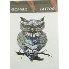 Zero Land Zengezur Baykuş Tattoo Dövme Sticker Beyaz