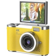 Marsilyan 4K Dijital Retro Video Kamera 48MP 18X Zoom Flaşlı (32GB) Kart Dijital Vlog Fotoğraf  Makinesi Türkçe