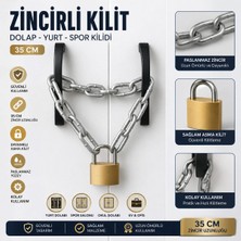Beneficio Zincirli Kilit Dolap Yurt Spor Kilidi Asma Kilit / Paslanmaz / 35 cm