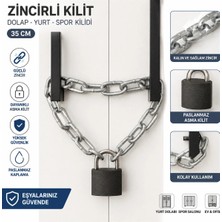 Beneficio Zincirli Kilit Dolap Yurt Spor Kilidi Asma Kilit / Paslanmaz / 35 cm