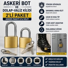 Beneficio Askeri Bot ve Dolap-Valiz Kilidi 2'li Paket-Asker Paketi 2'li Kilit Paketi
