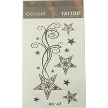 Zero Land Zengezur Yıldız Tattoo Dövme Sticker Beyaz