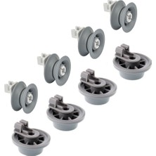 YFS Siemens Ile Uyumlu SN35E402EU Bulaşık Makinesi Sepet Tekerleği 4 Alt 4 Üst Teker Takımı