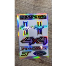 Şimika Ford Hologram 10X15 cm Kaliteli Baskı Stıcker 10 Adet Etıket