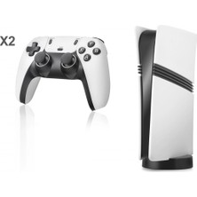 Marsilyan Pro Retro Oyun Konsolu Hdmı Çift Gamepad Seti 128 GB Hafıza Kartlı 2.4g Kablosuz Beyaz Gs5
