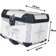 GP Kompozit DSN02 Universal 57 lt Desenli Alüminyum Motosiklet Çantası