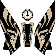 GP Kompozit Benelli TRK 702 X 2024 Uyumlu Tank Pad Seti Siyah-Bej
