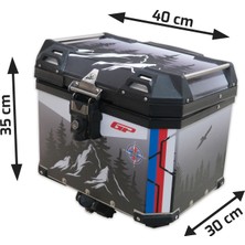 GP Kompozit DSN06 Universal 37 lt Desenli Alüminyum Motosiklet Çantası