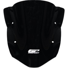 GP Kompozit TVS Apache RTR 200 2022-2024 Uyumlu Kısa Ön Cam Siyah - 35 cm