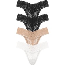 Victoria's Secret 4'lü Dantelli Tanga