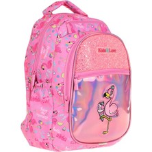 Kaukko Kids Love Aynalı & Taşlı Flamingo Sırt Çantası 5095
