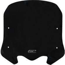 GP Kompozit Siyah Kısa Ön Cam 41 Cm Honda SH 125 2024-2026 Uyumlu Esnek Malzeme