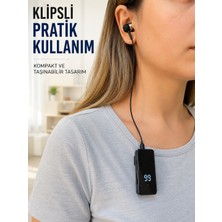 Teknoparkx Klipsli Bluetooth Kulaklık Kısa Kablolu Tek Kulaklık Taşınabilir Günlük Kullanım - Lisinya
