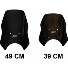 GP Kompozit Royal Enfield Himalayan 2024 Uyumlu Ön Cam Siyah - 39 cm