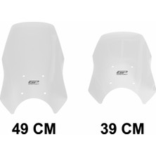 GP Kompozit Royal Enfield Himalayan 2024 Uyumlu Ön Cam Şeffaf - 49 cm