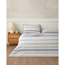 English Home Kamore Çift Kişilik Nevresim Takımı 200X220 cm Lacivert - Bej