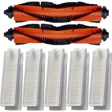 YFS Xiaomi Ile Uyumlu Mijia G1 Mjstg1 Robot Süpürge 2 Adet Ana Rulo Fırça ve 5 Adet Hepa Filtre