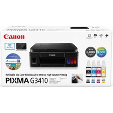 Canon Pıxma G3410 Kablosuz Çok Fonksiyonlu Mürekkep Tanklı Yazıcı