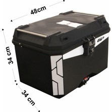 GP Kompozit Universal 45 lt Plastik Motosiklet Çantası Siyah