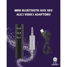 Nemere Ithalat Bluetooth Aux Adaptör | 3.5mm Ses Girişi Için Kablosuz Dönüştürücü, 10M Menzil