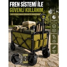 Nemere Ithalat 9 cm Kalın Tekerlekli Çok Amaçlı Katlanır Yük Taşıma Arabası