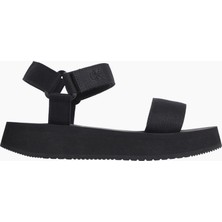 Calvin Klein Kadın Velcro Webbin Flat Terlik Siyah Renk Günlük Kullanım İçin Rahat Seçim