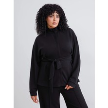 Lc Waikiki Yeni Sezon Büyük Beden Dik Yaka Kadın Fermuarlı Sweatshirt