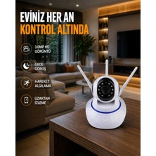 Marsilyan Full Hd Akıllı Ip Kamera – Gece Görüşlü, Hareket Sensörlü, Çift Yönlü Ses ve Online Kayıt Özellikli Yeni Nesil