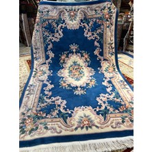 RD Ramazan Dağ El Halı Sanatı El Dokuma Kabartmalı Çin Halısı Birinci Sınıf Kalite Mavi Renk Ebat 280X185