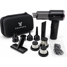 Marsilyan Oto Araç - 2ın1 Şarjlı 80W - 12000PA 9 Başlık - 3 Filtre El Tipi Basınçlı Hava Üfleme - Araç Süpürge Makinesi Taşıma Çantalı SNV-3002 (4887)