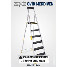 Homeliva Seçkin Ovid 5+1 Basamaklı Merdiven! Hkmticaret Ekstra Sağlam Galvaniz Merdiven