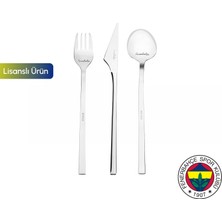 Karaca x Fenerbahçe Lisanslı 40 Parça 8 Kişilik Kutulu Çatal Kaşık Bıçak Takımı Platin