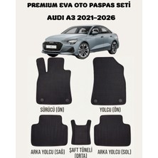 Feyza Oto Audi A3 Serisi 2021 - 2026 Arası Araca Özel Premium Eva Paspas Takımı 2 Yıl Garantili Araca Birebir Uyumlu Kalıplar