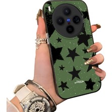 HONTINGA Vivo X300 ile Uyumlu Kılıf Silikon Kenar Sert Arka Kamera Koruyucu Basitlik Anti Düşme Kamera Sevgili Çift Kılıf Yıldız Kılıf Desen Couple Telefon Kılıfı K1-1778