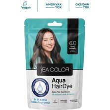 Sea Color Aqua Hair Dye Suyla Aktifleşen Toz Saç Boyası 6.0 Koyu Kumral