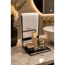 Edora Home Siyah Tezgah Üstü Havluluk ve Kozmetik & Banyo Düzenleyici