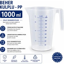 Labolist Beher - Kulplu - Pp- 1000 ml
