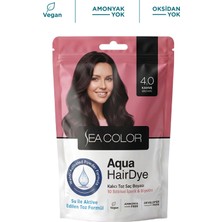 Sea Color Aqua Hair Dye Suyla Aktifleşen Toz Saç Boyası 4.0 Kahve
