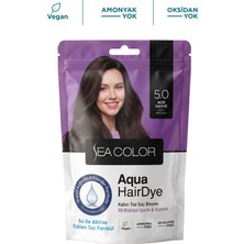 Sea Color Aqua Hair Dye Suyla Aktifleşen Toz Saç Boyası 5.0 Açık Kahve