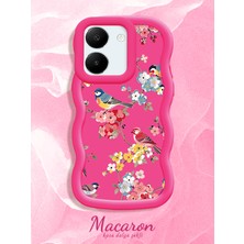 HONTINGA Vivo Y27S Uyumlu Kılıf Düşüme Önleyici Basitlik Anti Düşme Kamera Koruyucu Basit Kırmızı Yumuşak Silikon Sevgili Çift Telefon Kılıfı Kuş Desen K9-0347