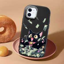 HONTINGA iPhone 12 ile Uyumlu Kılıf Kamera Korumalı Düşüme Önleyici Kamera Koruyucu Siyah Yumuşak Silikon Sevgili Çift Telefon Kılıfı Kedili Kılıf Desenli K4-0498