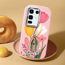 HONTINGA Infinix Note 50 Pro ile Uyumlu Kılıf Kamera Korumalı Düşüme Önleyici Kamera Koruyucu Pembe Yumuşak Silikon Sevgili Çift Telefon Kılıfı Çiçekli Kılıf Desenli K4-0500