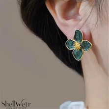 ShellWetr Magnolia Çiçekli Küpe Sevgililer Günü , Annenize Verilecek En Güzel Hediye