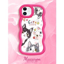 HONTINGA iPhone 12 Uyumlu Kılıf Düşüme Önleyici Basitlik Anti Düşme Kamera Koruyucu Basit Kırmızı Yumuşak Silikon Sevgili Çift Telefon Kılıfı Kedili Kılıf Desen K9-0350