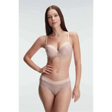 Alvenessa Destekli Balenli Kaplı Dantel Detaylı Sütyen Slip Iç Çamaşırı Takımı