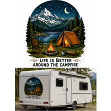 Sticker Usta Kamp Karavan Adventure Sticker 4x4 Outdoor Adventure Camping Araba Motosiklet Kask Sticker 0040