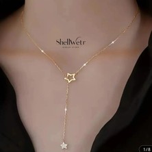 ShellWetr Sirius Yıldızlı Y Kolye Sevgililer Günü , Annenize Verilecek En Güzel Hediye
