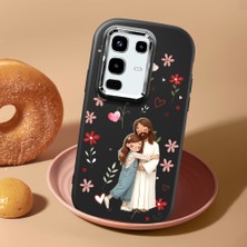 HONTINGA Infinix Note 50 Pro ile Uyumlu Kılıf Kamera Korumalı Düşüme Önleyici Kamera Koruyucu Siyah Yumuşak Silikon Sevgili Çift Telefon Kılıfı Kız Kılıf Desenli K4-0501