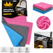 Gülnar Grup 3 Lü Tezgah Bezi 40*40 Pembe Mavi Gri Missclean